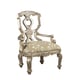 Luxury Silver w/Gold Accents Chenille Sofa Set 3Pcs Sp Order Benetti's Valentina