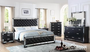 Order Black Cosmos Furniture Gloria-Q-Bed Bedroom now