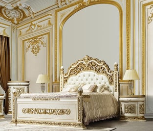 Bedroom  Gold, Antique White Homey Design  image