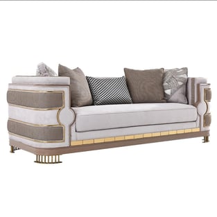 Living Room  Gold, Gray Homey Design  image