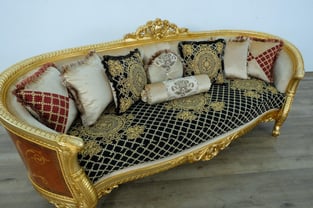 Buy Mahogany, Beige, Gold, Antique, Black, Ebony European Furniture Living Room 