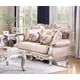 Cream Finish Button Tufted Back Loveseat Traditional Cosmos Furniture Daisy
