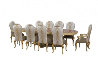 Order Beige, Gold, Pearl European Furniture 40059-D-Set-11 Dining Room now