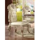 Royal Antique White Silver Side Chair Set 2Pcs Traditional Homey Design HD-8017 