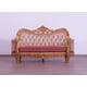 Luxury Sand Red & Gold Wood Trim MODIGLIANI Sofa Set 2 Pcs EUROPEAN FURNITURE 