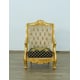 Imperial Luxury Black & Gold LUXOR Arm Chair Set 2Pcs EUROPEAN FURNITURE 