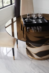 Gold, Silver, Chocolate Caracole SIG-021-201B-Set-5 Dining Room interior