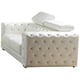 White Faux Leather Sofa & Loveseat Set 2Pcs Modern Cosmos Furniture Charlise