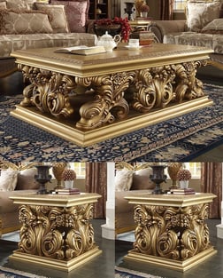 Buy Gold Finish Homey Design  Accent Tables 