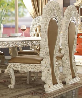 Antique, Pearl, Cappuccino, Cream Homey Design  HD-8019-7PC Dining Room interior