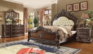 Order Cream, Cherry Finish Homey Design  HD-8013 EK BED Bedroom now