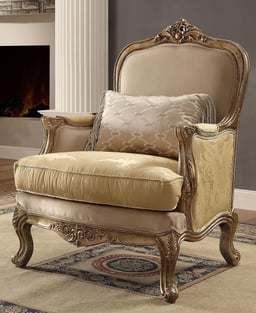 Gold, Champagne Homey Design  HD-2626-SSET3 Living Room interior