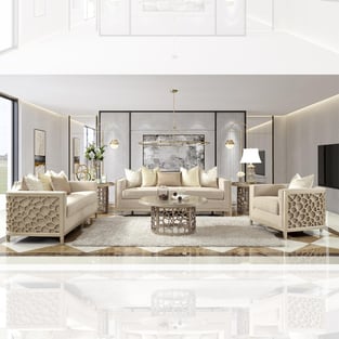 Buy Beige, Champagne Homey Design  Living Room 