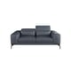 Smokey Gray Italian Leather CAVOUR Sofa Set 3Pcs EUROPEAN FURNITURE Contemporary