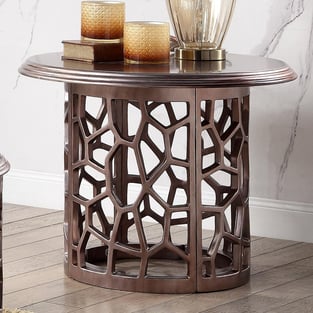 Buy Silver, Dark Gray Homey Design  Accent Tables 