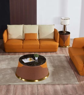 Living Room  Brown, Orange European Furniture photo