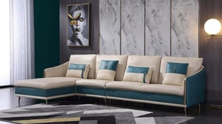 Living Room  Blue, Off-White European Furniture image