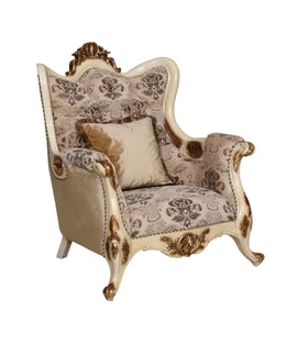 Beige, Gold, Antique European Furniture 37008-Set-3 Living Room interior