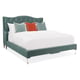 Sea-Inspired Blue Velvet King Platform Bedroom Set 3Pcs DO NOT DISTURB / GIVE IT A REED by Caracole 
