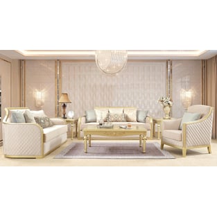 Buy Gold Finish, Metallic Homey Design  Living Room 