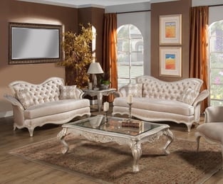 Living Room  Beige, Silver, Pearl Homey Design  image