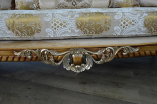 Living Room  Brown, Gold, Antique European Furniture image