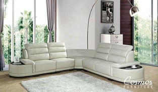 Ivory Cosmos Furniture Orchid-Sectional Living Room interior