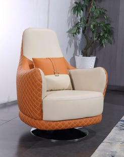 Off-White, Orange European Furniture EF-28040-S-Set-3 Living Room interior