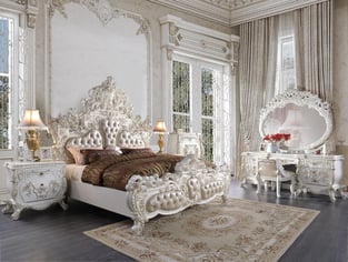 Order White, Pearl, Cream Homey Design  HD-CK1807-3-PC Bedroom now