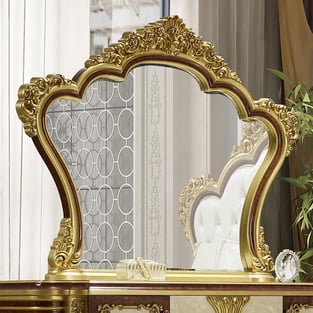 Buy now White, Gold, Dark Cherry Homey Design  HD-EKBED957-SET