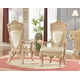 Pickle Frost/Antique Silver Dining Armchair Set 2 Pcs Traditional Homey Design HD-7012