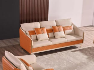 Living Room  Off-White, Orange European Furniture photo