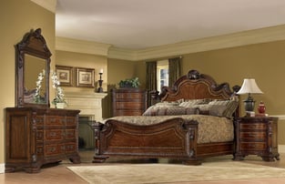 Brown, Cherry Homey Design  HD-80001-CK Bedroom interior