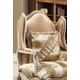 Belle Silver Chenille Armchair Carved Wood Traditional Homey Design HD-820