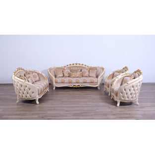 Beige, Gold European Furniture 45010-Set-4 Living Room interior