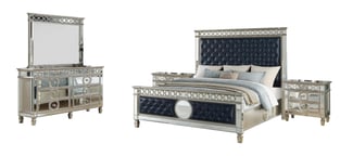 Bedroom  Silver, Navy Cosmos Furniture image