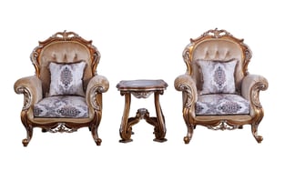 Order Gold, Antique, Silver, Black European Furniture 38996-Set-4 Living Room now