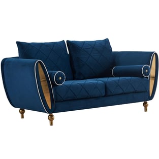 Gold, Blue European Furniture EF-22560-L Living Room interior