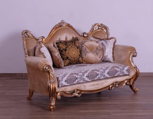 Buy Gold, Antique, Silver, Black European Furniture Living Room 