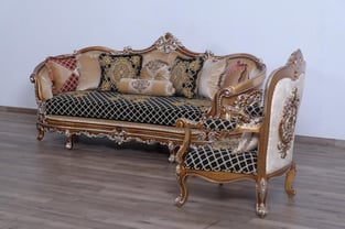 Living Room  Gold, Sand, Black European Furniture image