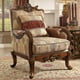 Chair in Brown Fabric Traditional Style Homey Design HD-1601