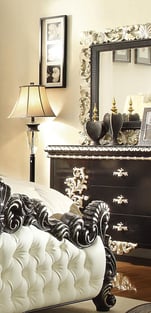 Buy now White, Dark Brown Homey Design  HD-1208-EK-4PC