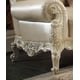 Antique White Tufted Loveseat Carved Wood Traditional Homey Design HD-13009 