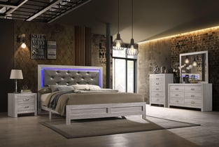 Bedroom  White, Gray Cosmos Furniture image