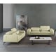 Off White Italian Leather CAVOUR Sofa Set 2Pcs EUROPEAN FURNITURE Contemporary 
