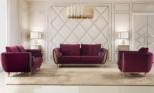 Burgundy, Gold European Furniture EF-22561-L Living Room interior