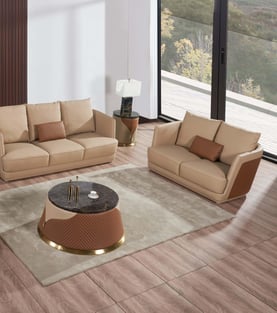 Brown, Tan European Furniture EF-51617-S-Set-2 Living Room interior