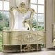 Classic Antique Gold & Belle Silver Solid Wood CAL King Bed Set 6Pcs Homey Design HD-958
