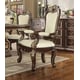 Cherry & Gold Carved Wood Arm Chair Set 2Pcs Traditional  Homey Design HD-8013