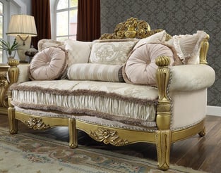 Buy Gold Finish, Metallic Homey Design  Living Room 